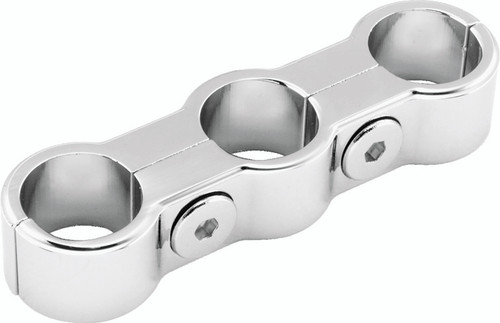 Bikers Choice Chrome Plain Oil Hose Separator For 3 Hoses - 489605 Photo - Primary