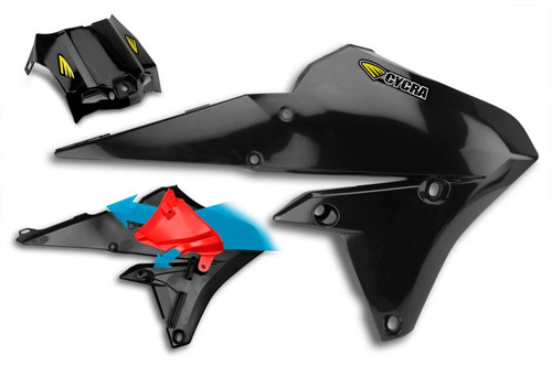 Cycra 15-19 Yamaha WR250F Powerflow Radiator Shrouds - Black - 1CYC-1778-12 Photo - Primary