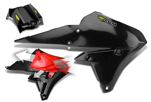 Cycra 15-19 Yamaha WR250F Powerflow Radiator Shrouds - Black - 1CYC-1782-12 Photo - Primary