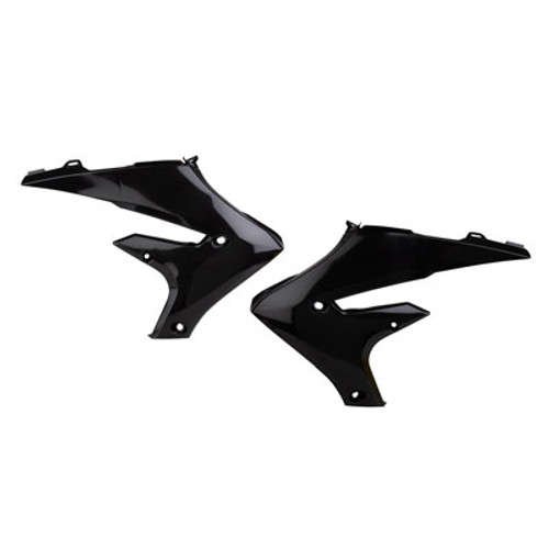Cycra 20+ Yamaha WR250F Powerflow Radiator Shrouds - Black - 1CYC-1784-12