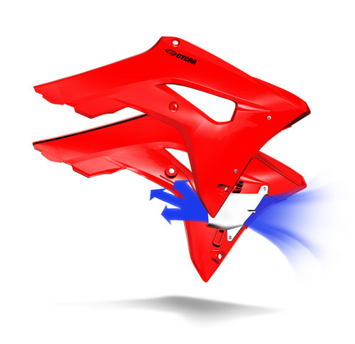 Cycra 14-17 Honda CRF250R Powerflow Radiator Shrouds - Factory Ed. Red - 1CYC-1888-32 Photo - Primary