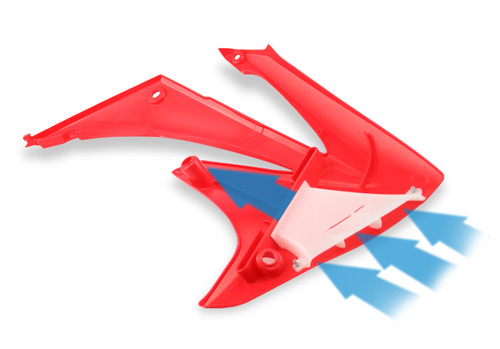 Cycra 09-13 Honda CRF250R-450R Powerflow Radiator Shrouds - Red - 1CYC-1886-33 Photo - Primary
