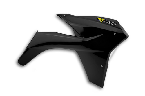 Cycra 11-13 KTM 125-500 SX/XC/SX-F/XC-F/XC-W/XCF-W/EXC-F Powerflow Radiator Shrouds - Black - 1CYC-1896-12 Photo - Primary