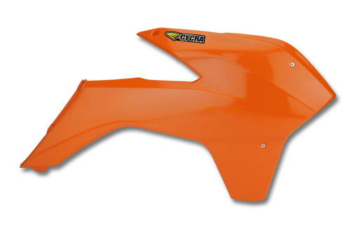 Cycra 13-16 KTM 125-500 SX/XC/SX-F/XC-F/XC-W/XCF-W/EXC-F Powerflow Radiator Shrouds - Orange - 1CYC-1899-22 Photo - Primary