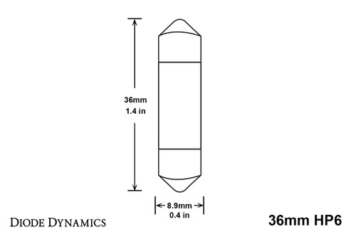 Diode Dynamics 36mm HP6 LED - Blue (Pair) - DD0303P