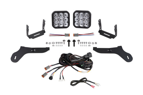 Diode Dynamics 17-20 Ford Raptor SS5 Bumper LED Pod Light Kit Sport - White Driving - DD7346 Photo - Primary