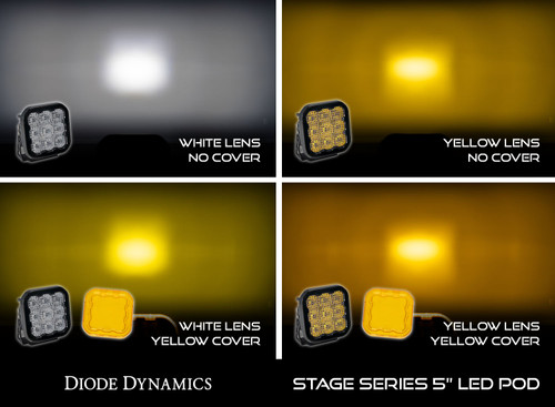 Diode Dynamics SS5 LED Pod Cover - Yellow - DD7219