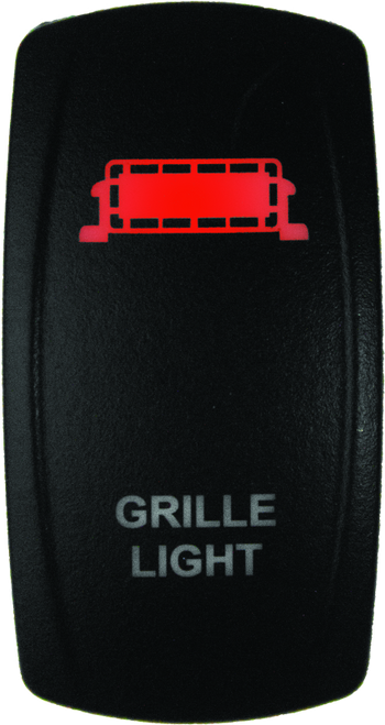 DragonFire Racing Lighted Switch Grill Light On/Off Red - 522619
