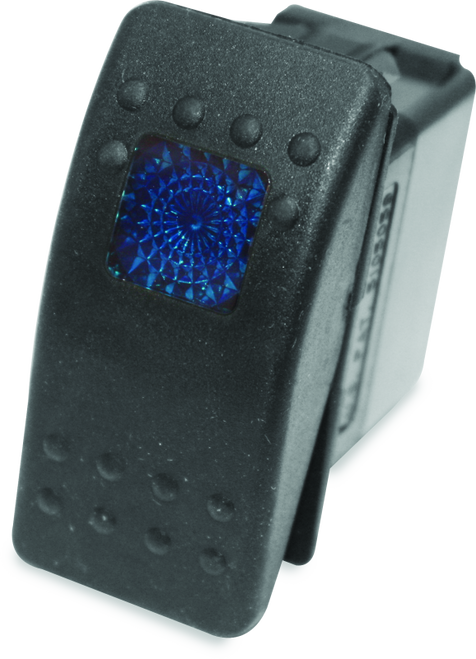 DragonFire Racing Lighted Switch On/Off Rocker Switch Blue Lite - 520981