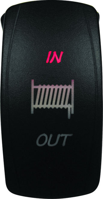 DragonFire Racing Lighted Switch Winch In/Out Red - 521374