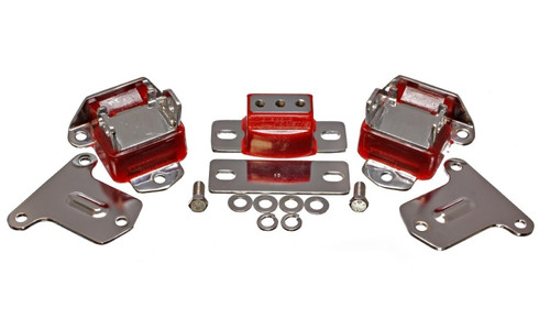 Energy Suspension 69-71 Camaro / 70-73 Monte Carlo Red Motor and Transmission Mounts; Chrome Finish - 3.1134R Photo - Primary