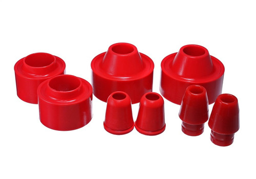 Energy Suspension 07-17 Jeep Wrangler (JK) Red Front & Rear Coil Spring Spacer 1-3/4in Lift Set - 2.6113R Photo - Primary