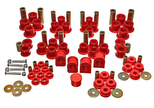 Energy Suspension 99-04 Ford F-250 4WD Superduty Red Hyper-flex Master Bushing Set - 4.18124R Photo - Primary