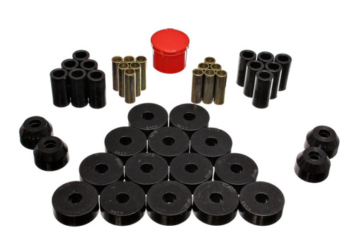 Energy Suspension 55-75 Jeep CJ5/CJ6 Black Hyper-Flex Master Bushing Set - 2.18104G Photo - Primary