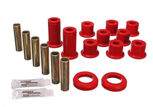 Energy Suspension 82-04 GM S-10/S-15 Pickup 2WD / 82-04 S-10 Blazer Red Rear Leaf Spring Bushing Set - 3.2129R Photo - Primary