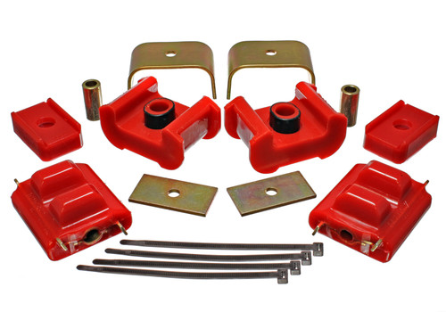 Energy Suspension 73-84 K5 Blazer 4WD Fullsize Red Complete Motor&Trans Mount Set Zinc Finish - 3.1124R Photo - Primary