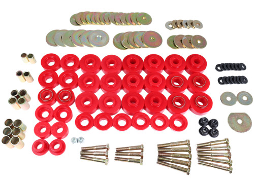 Energy Suspension 65-67 Chevrolet Biscayne/Bel Air/Caprice/Impala Body Mount Set w/ Hardware - Red - 3.4172R Photo - Primary