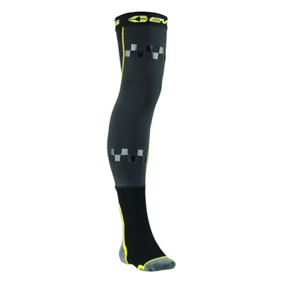 EVS Fusion Sock Combo Black/Hiviz - Small/Medium - FSN-HIVIZ-S/M