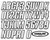 Hardline Boat Lettering Registration Kit 3 in. - 800 Transparent Clear/Black - 800CLBLK
