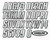 Hardline Boat Lettering Registration Kit 3 in. - 800 Silver/Black - SIBLK800
