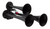 Kleinn Chrome Triple Horn/ 12.5In/10In/7.5In - Chrome-Plated Zinc Alloy - 130 User 1