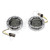 Letric Lighting 99-03 Premium Halo Chrome Switchbacks Running Light w/ Amber Turn Signals (1157) - LLC-FLHC-7WAS Photo - Primary