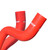 Mishimoto Mitsubishi EVO 9 Red Silicone Hose Kit - MMHOSE-EVO-9RD User 2