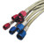 Nitrous Express 4AN 18in Stainless Steel Braided Hose - Red - 11119