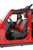 PRP 2018+ Jeep Wrangler JL/2 door/ Non-Rubicon Front Seat Covers (Pair) - Black/Red Photo - Close Up