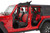 PRP 2018+ Jeep Wrangler JLU/4 door Rear Bench Cover with Leather Interior - Black/Red Photo - Close Up