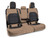 PRP 2020+ Jeep Gladiator JT Rear Bench Cover with Leather Interior - Black/Tan Photo - Primary
