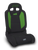 PRP EnduroDaily Reclining Suspension Seat - Black/Green Vinyl - Driver Photo - Primary