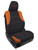 PRP 11-24 Toyota 4Runner Front Seat Covers (Pair) - Black/Orange Photo - Primary