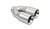 Vibrant 2.5in ID Dual 3.5in OD Round SS Tips (Double Wall, Straight Cut) - 1339 Photo - Primary