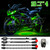 XK Glow Strips Single Color XKGLOW LED Accent Light Motorcycle Kit Green - 10xPod + 4x8In User 1