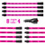 XK Glow Strip Single Color Underglow LED Accent Light Car/Truck Kit Pink - 8x24In Tube Car + 4x8In User 1