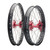 HONDA CR125R 02-07 Tusk Impact Complete Front and Rear Wheel 1.60 x 21 / 2.15 x 18 Black Rim/Silver Spoke/Red Hub