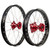 HONDA CRF150R 07-09 Tusk Impact Complete Front and Rear Wheel 1.40 x 17 / 1.60 x 14 Black Rim/Silver Spoke/Red Hub