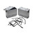YAMAHA WR250R 08-20 Tusk Aluminum Panniers with Pannier Racks V2 Large Silver