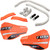HONDA CRF250L Rally 17-20 Tusk D-Flex Pro Adventure Handguards Silver Bar/Orange Plastics 7/8" Bars