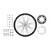 HONDA CRF250R 22-25 Tusk Impact Complete Rear Wheel Package 18 x 2.15 Black Rim/Black Spoke/White Hub