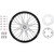 YAMAHA YZ125 22-25 Tusk Impact Complete Rear Wheel Package 19 x 2.15 Black Rim/Black Spoke/White Hub