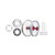 HONDA CRF450R 02-03 Tusk Impact Complete Front/Rear Wheel Package 1.60 x 21 / 2.15 x 19 Silver Rim/Silver Spoke/Red Hub