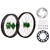 KAWASAKI KX125 04-05 Tusk Impact Complete Front/Rear Wheel Package 1.60 x 21 / 2.15 x 19 Black Rim/Silver Spoke/Green Hub