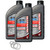KAWASAKI MULE Pro-FX 820 16-23 Tusk Drivetrain Oil Change Kit  with Bel-Ray Oil