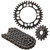 KAWASAKI KLX300 03-07 Tusk Alloy Kit & O-Ring Chain Black Rear Sprocket