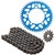 YAMAHA WR400F 99-00 Tusk Alloy Kit & O-Ring Chain Blue Rear Sprocket