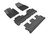 3D MAXpider 2014-2019 Toyota Highlander Kagu 1st & 2nd & 3rd Row Floormats - Black - L1TY16301509 Photo - Primary