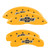 MGP 4 Caliper Covers Engraved F & R 100 Anniversary Yellow Finish Black Char 2019 Chevrolet Tahoe - 14234SBANYL Photo - Primary