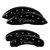 MGP 4 Caliper Covers Engraved F & R Cursive/Cadillac Black Finish Silver Char 2015 Cadillac CTS - 35028SCADBK Photo - Primary
